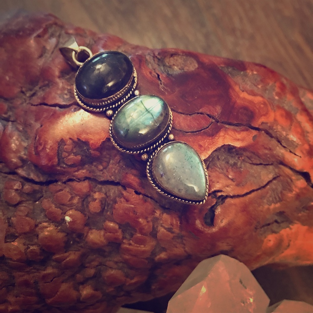 .925 sterling silver Labradorite pendant